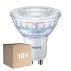 Multipack 10x Philips MASTER Value LED Spot GU10 PAR16 5.5W 575lm 36D - 922-927 Dim To Warm | Best Colour Rendering - Dimmable - Replaces 80W